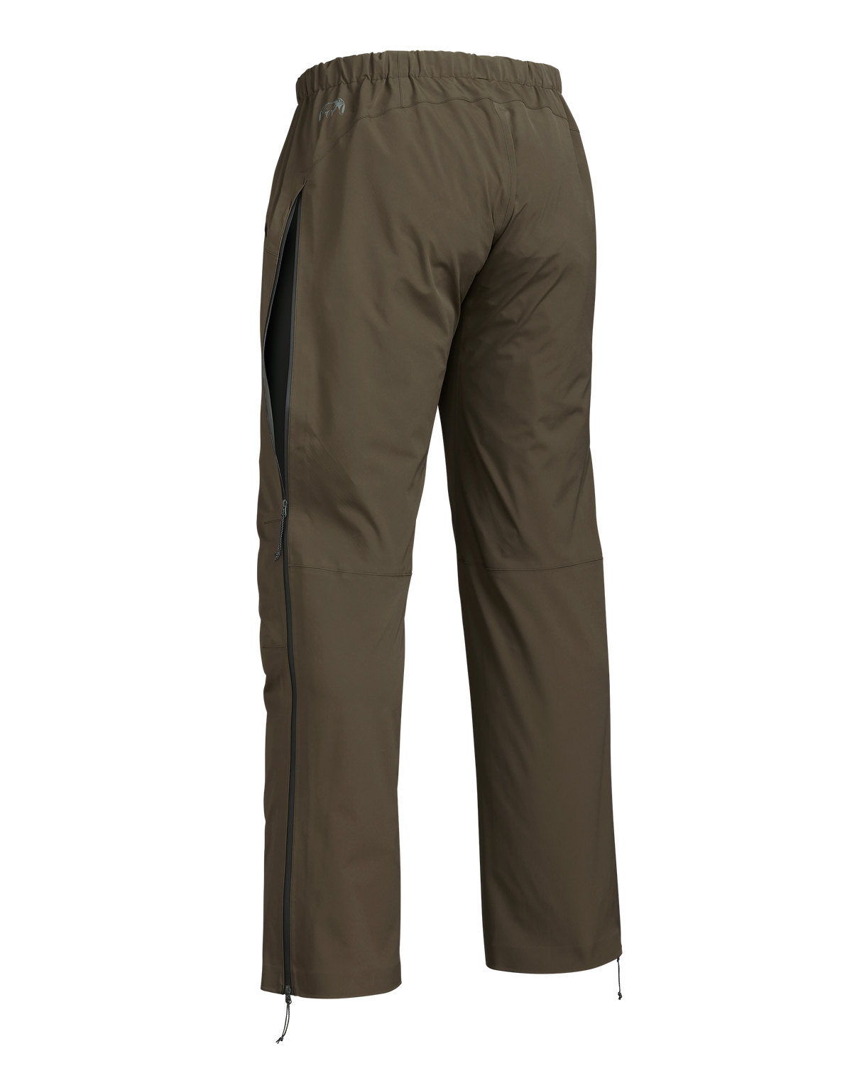 Back of Northridge Rain Pant in Major Brown